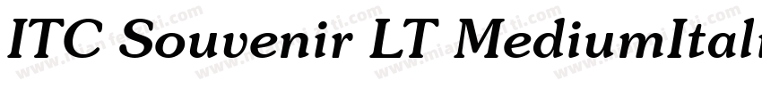 ITC Souvenir LT MediumItalic字体转换